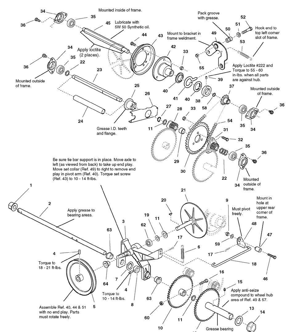 Traction Drive Group Diagram and Parts List for 1695450-LP1695450-1332PE 2008 Briggs and Stratton Snow Blower